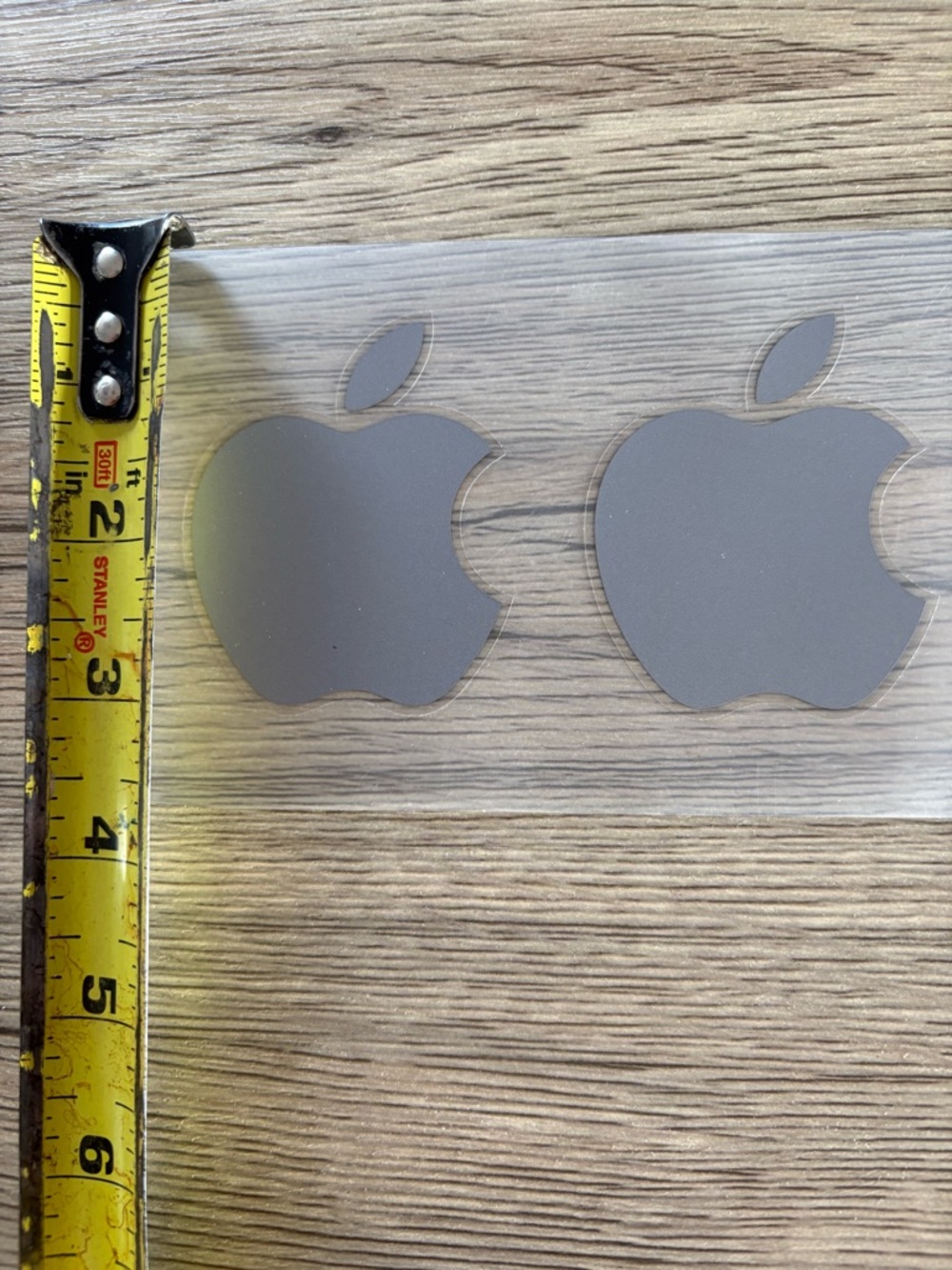 2 Apple Logo Stickers Decals - Brand New (2.5 inches)